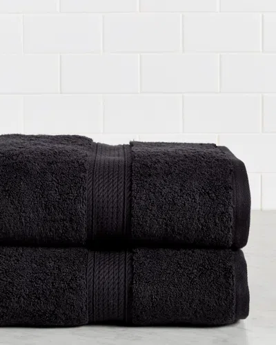 Superior Solid Absorbent 2pc Bath Egyptian Cotton Towel Set