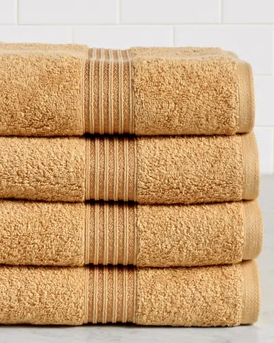 Superior Solid Absorbent 4pc Bath Egyptian Cotton Towel Set