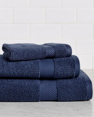 Superior Solid Absorbent Strong Zero-twist 3pc Cotton Towel Set