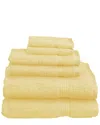 Superior Solid Assorted 6pc Egyptian Cotton Towel Set