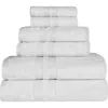 Superior Solid Cotton 6-piece Towel Set In White