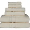 Superior Solid Cotton 6-piece Towel Set In White