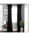 Superior Solid Insulated Thermal Blackout Grommet Curtain Panel Set In Black