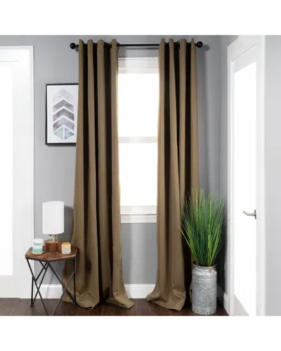 Superior Solid Insulated Thermal Blackout Grommet Curtain Panel Set In White