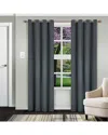 Superior Waverly Insulated Thermal Blackout Grommet Curtain Panel Set In Grey