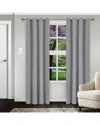 Superior Solid Insulated Thermal Blackout Grommet Curtain Panel Set In Silver