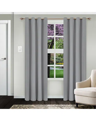 SUPERIOR SUPERIOR SOLID INSULATED THERMAL BLACKOUT GROMMET CURTAIN PANEL SET