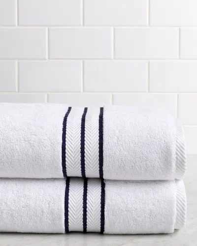 Superior Solid Long-staple Combed 2pc Bath Towel Set In White