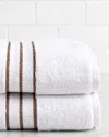 Superior Solid Long-staple Combed 2pc Bath Towel Set In White