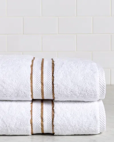 Superior Solid Long-staple Combed 2pc Bath Turkish Cotton Towel Set