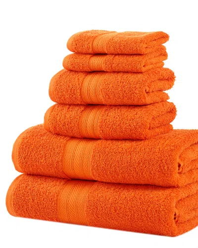 Superior Solid Long-staple Combed 6pc Cotton Towel Set