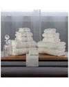 Superior Solid Organic 12pc Breathable Fast Drying Organic Cotton Towel Set