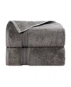 Superior Solid Quick Drying 100% Egyptian Cotton 2-pc Bath Sheet Set In Gray