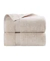 Superior Solid Quick Drying 100% Egyptian Cotton 2-pc Bath Sheet Set In Neutral