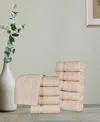 Superior Solid Quick Drying 100% Egyptian Cotton 10-pc Washcloth Set In Ivory