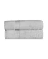 Superior Solid Quick Drying Absorbent 2 Piece Egyptian Cotton Bath Sheet Towel Set Bedding In Silver