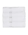 Superior Solid Quick Drying Absorbent 4 Piece Egyptian Cotton Bath Towel Set Bedding In White