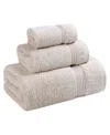 Superior Solid Quick Drying Egyptian Cotton 6 Piece Bath Towel Set In Gray