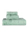 Superior Solid Quick Drying Absorbent 3 Piece Egyptian Cotton Assorted Towel Set Bedding In Sage