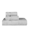 Superior Solid Quick Drying Absorbent 3 Piece Egyptian Cotton Assorted Towel Set Bedding In Silver