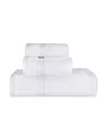Superior Solid Quick Drying Absorbent 3 Piece Egyptian Cotton Assorted Towel Set Bedding In White
