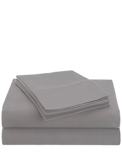 Superior Solid Wrinkle-resistant Deep Pocket Soft Sateen Weave Microfiber Sheet Set In Gray