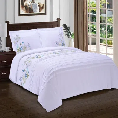 Superior Spring Blooms Duvet Cover Set In White