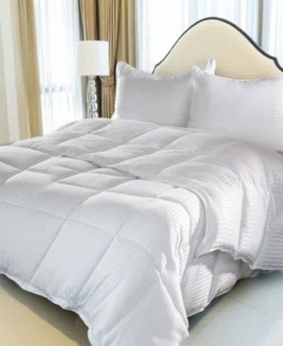 Superior Striped Down Alternative Comforter Collection In Silver