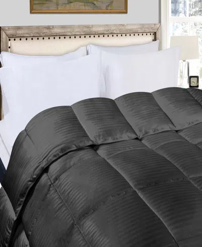 Superior Striped Down Alternative Comforter, Full/queen In Silver