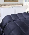 Superior Striped Down Alternative Comforter, Full/queen In Navy Blue