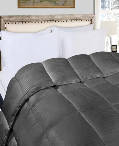 Superior Striped Down Alternative Comforter, King In Silver