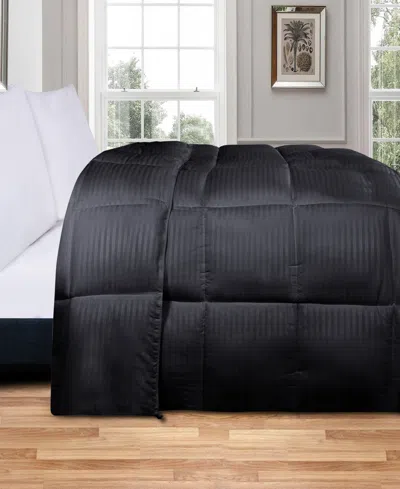 Superior Striped Down Alternative Comforter, Twin/twin Xl In Black