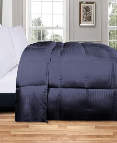 Superior Striped Down Alternative Comforter, Twin/twin Xl In Navy Blue