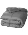 Superior Oversized Reversible All-season Down Alternative Comforter In Silver