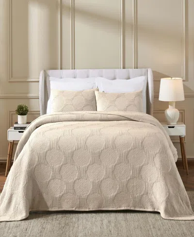 Superior Tanta Crinkle Woven 3-pc. Coverlet Set, King In Neutral