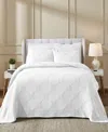 Superior Tanta Crinkle Woven 3-pc. Coverlet Set, King In White