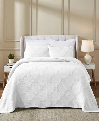 Superior Tanta Crinkle Woven 3-pc. Coverlet Set, King In White