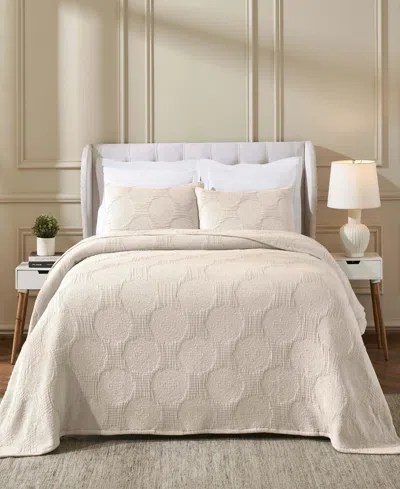 Superior Tanta Crinkle Woven 3-pc. Coverlet Set, Queen In White
