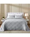 Superior Tanta Medium Weight Crinkle Woven Coverlet In Blue