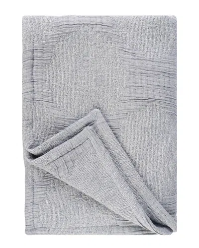 Superior Tanta Medium Weight Crinkle Woven Throw In Blue