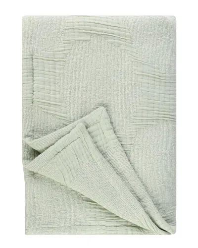 Superior Tanta Medium Weight Crinkle Woven Throw In Green