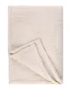 Superior Tanta Medium Weight Crinkle Woven Throw In White