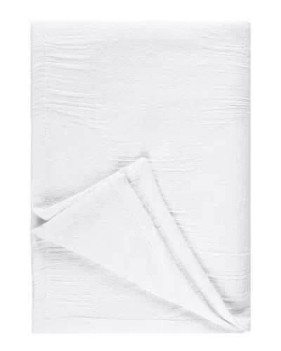 Superior Tanta Medium Weight Crinkle Woven Throw In White