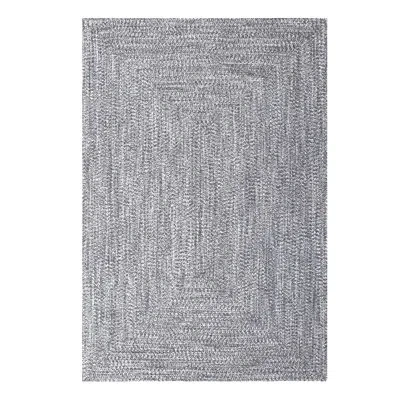 Superior Ulmer Braided Reversible Two-tone Indoor Outdoor Runner Or Area Rug In Charcoal