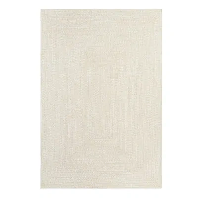 Superior Ulmer Braided Reversible Two-tone Indoor Outdoor Runner Or Area Rug In Cream