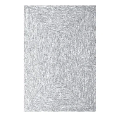 Superior Ulmer Braided Reversible Two-tone Indoor Outdoor Runner Or Area Rug In Dark Gray