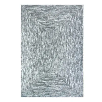 Superior Ulmer Braided Reversible Two-tone Indoor Outdoor Runner Or Area Rug In Lagoon Breeze