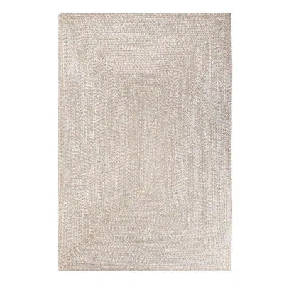 Superior Ulmer Braided Reversible Two-tone Indoor Outdoor Runner Or Area Rug In Latte,white