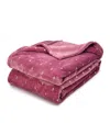 Superior Ultra -plush Polka Dot Fleece Blanket, King In Mauve