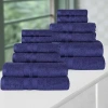 Superior Ultra Collection | 100% Cotton 12-pc. Quick Dry Solid Bath Towel Set In Blue
